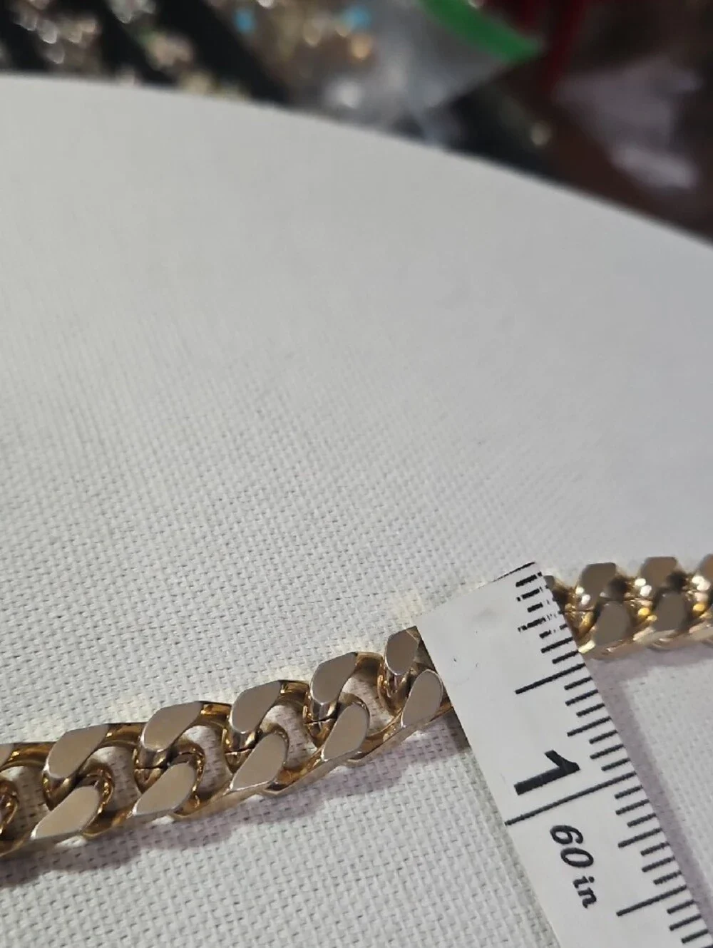 Chunky Gold Curb Chain Bracelet Men Or Women 8.5